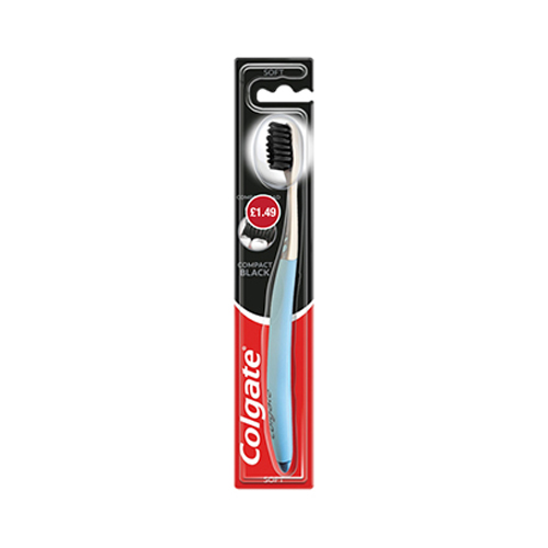 COLGATE TOOTHBRUSH COMPACT BLACK PMP £1.49 6PK