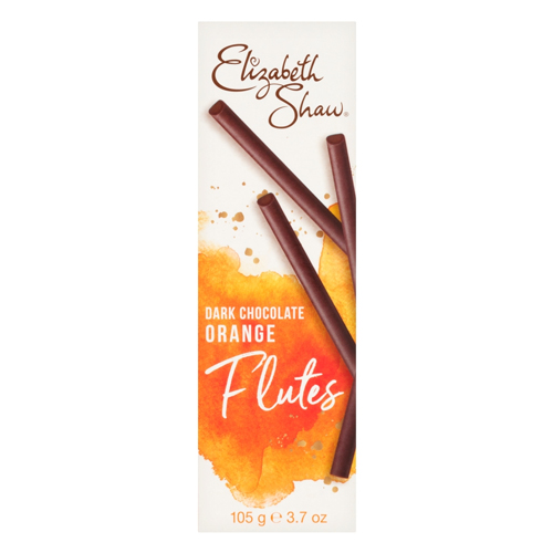 ELIZABETH DARK CHOCOLATE SHAW ORANGE FLUTES 105G
