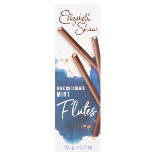 ELIZABETH SHAW MILK CHOCOLATE MINT FLUTES 105G