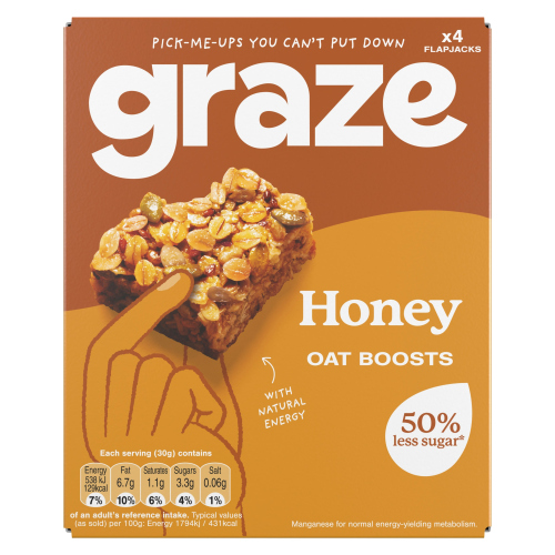 GRAZE HONEY OAT BOOSTS 4PK 120G