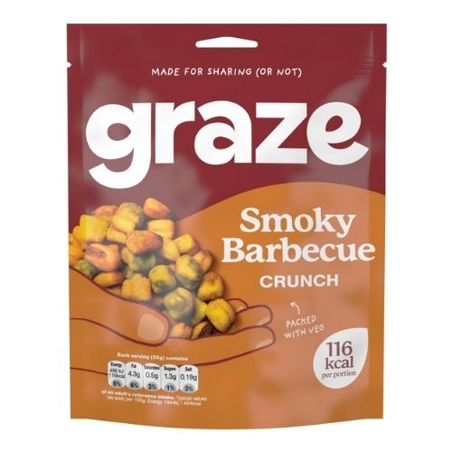 GRAZE SMOKY BBQ CRUNCH SHARE BAG 100G