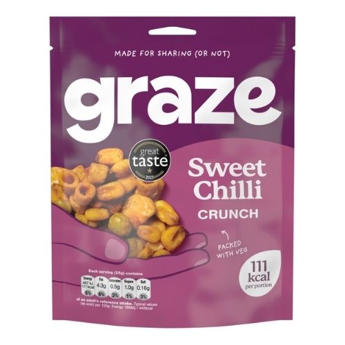 GRAZE SWEET CHILLI CRUNCH SHARE BAG 100G
