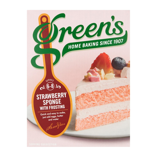 GREEN'S STRAWBERRY CAKE & FROSTING 381G