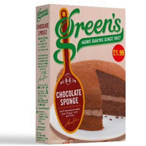 GREEN'S SPONGE CAKE - CHOCOLATE PMP £1.99 221G