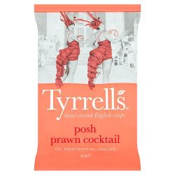 TYRRELLS POSH PRAWN COCKTAIL CRISPS 24X 40G