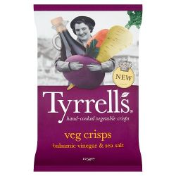 TYRRELLS VEG BALSAMIC VINEGAR & SEA SALT SHARING CRISPS 125G