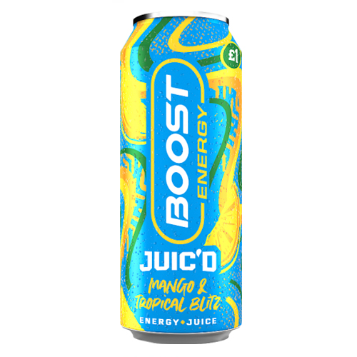 BOOST ENERGY JUIC'D MANGO PMP £1.00 500ML