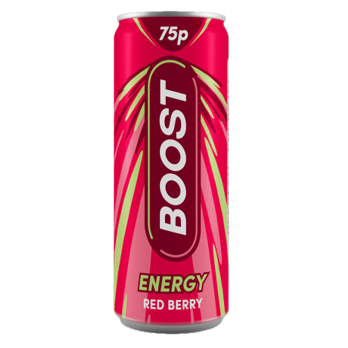 BOOST ENERGY RED BERRY PMP 75P 250ML