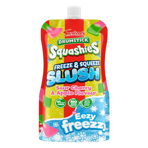 SWIZZELS DRUMSTICKS SLUSH POUCH APPLE & CHERRY 250G