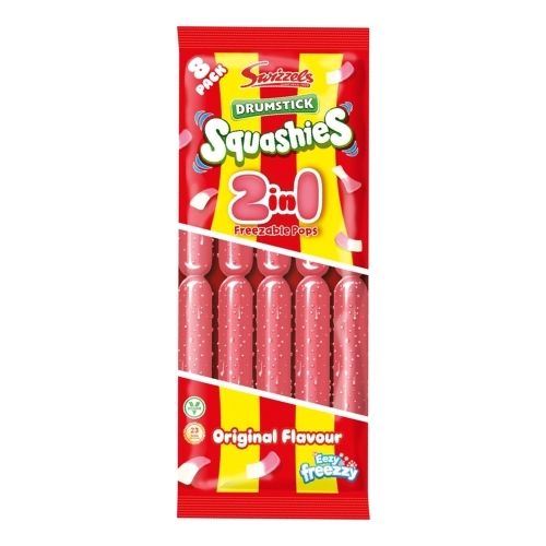SWIZZELS SQUASHIES DRUMSTICK 2 IN 1 FREEZABLE POPS 600ML