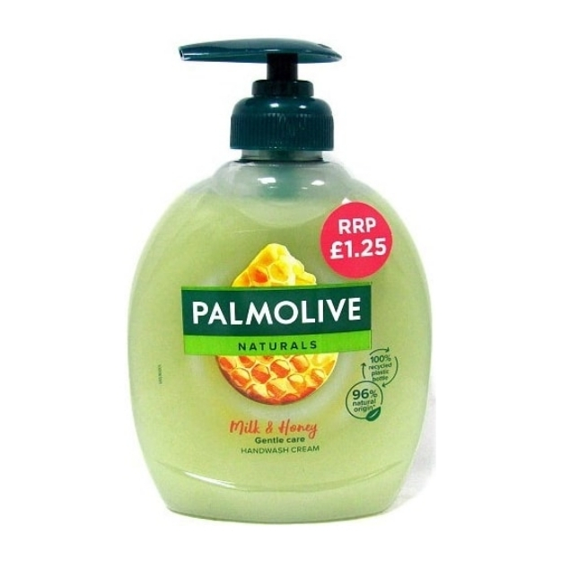 PALMOLIVE LIQUID HAND SOAP MILK & HONEY PMP £1.25 300ML