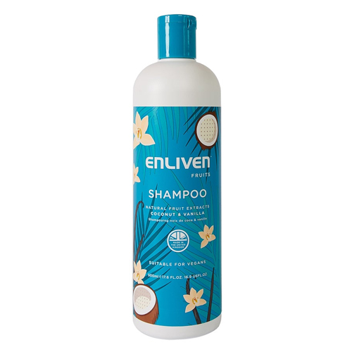 ENLIVEN NATURALS SHAMPOO COCONUT & VANILLA PMP £1.49 500ML