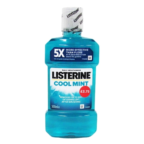 LISTERINE MOUTHWASH COOL MINT PMP £3.75 500ML