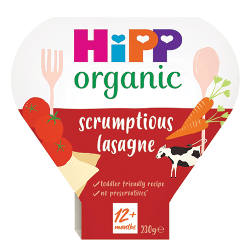 HIPP ORGANIC SCRUMPTIOUS LASAGNE TODDLER TRAY MEAL 1-3 YEARS PMP £2.10 230G