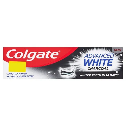 COLGATE TOOTHPASTE ADVANCED WHITENING CHARCOAL PMP £2.50 75ML