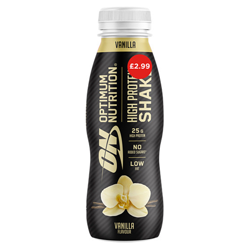 OPTIMUM NUTRITION HIGH PROTEIN SHAKE VANILLA PMP £2.99 330ML