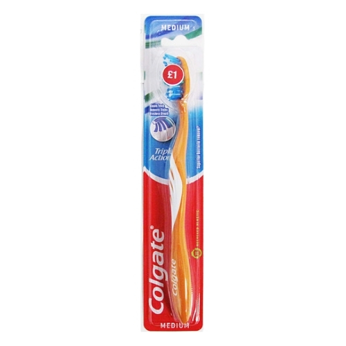 COLGATE TRIPLE ACTION TOOTHBRUSH PMP £1.00 1S