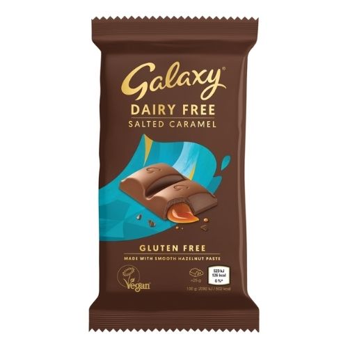 GALAXY VEGAN DAIRY FREE SALTED CARAMEL 100G