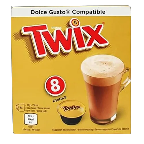TWIX HOT CHOCOLATE DOLCE GUSTO COMPATIBLE 8 PODS