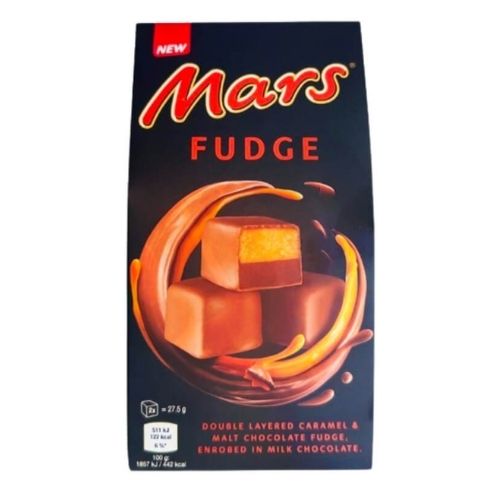 MARS FUDGE DOUBLE LAYERED CARAMEL MALT MILK CHOCOLATE 110G