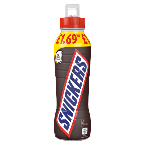 SNICKERS CHOCOLATE MILK SHAKE DRINK PMP £1.69 350ML