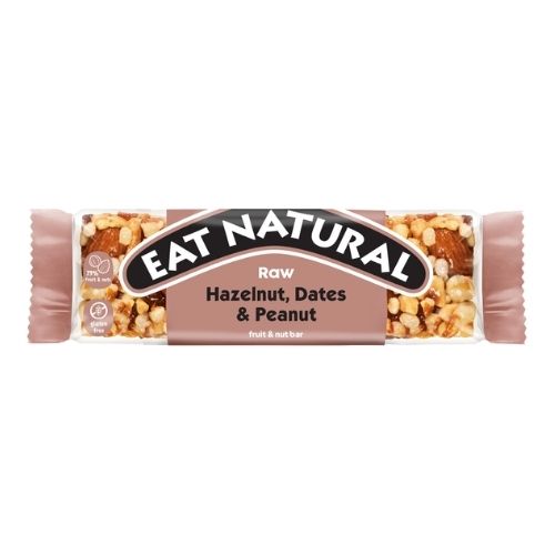 EAT NATURAL RAW FRUIT & NUT BAR HAZELNUT, DATES & PEANUT 12PK 45G