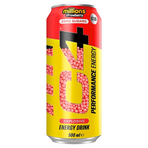 C4 ENERGY MILLIONS STRAWBERRY PMP £1.65 500ML