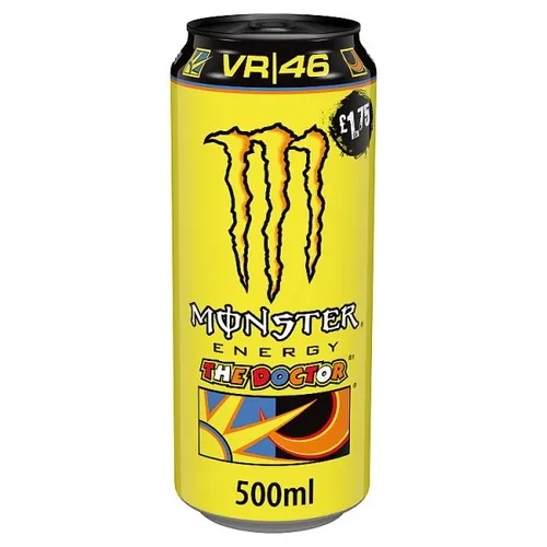 MONSTER ENERGY DRINK THE DOCTOR CAN PMP £1.75 500ML