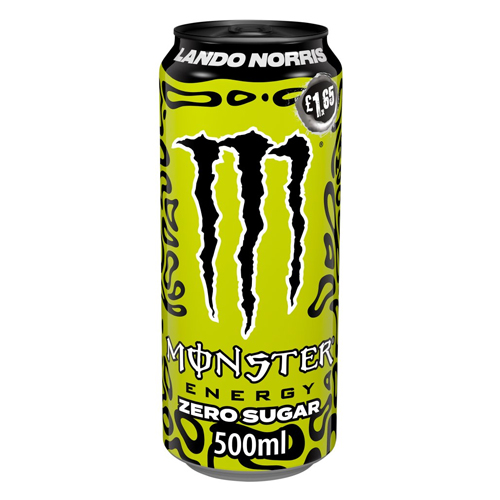 MONSTER ENERGY ZERO LANDO NORRIS PMP £1.65 500ML