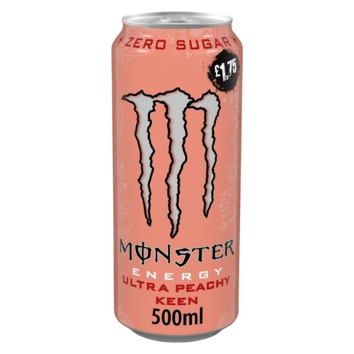 MONSTER ULTRA PEACHY KEEN CAN PMP £1.75 500ML