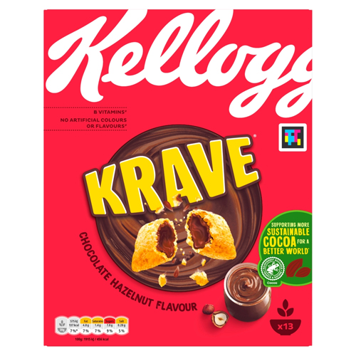 KELLOGG'S KRAVE CHOCOLATE HAZELNUT FLAVOUR CEREAL 410G