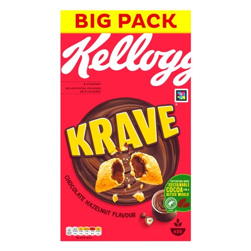 KELLOGG'S KRAVE CHOCOLATE HAZELNUT BREAKFAST CEREAL 750G