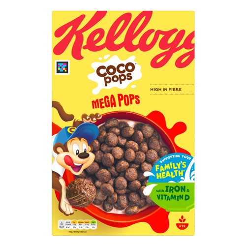 KELLOGG'S COCO POPS MEGA POPS CHOCOLATE BREAKFAST CEREAL 365G