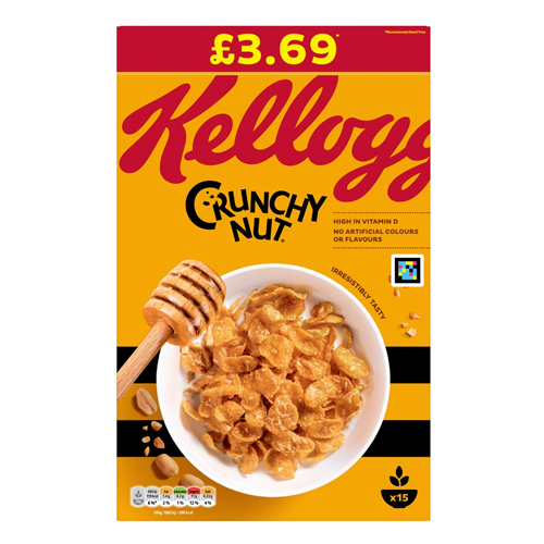 KELLOGG'S CRUNCHY NUT CEREAL PMP £3.69 460G
