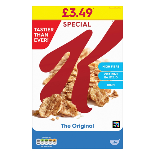 KELLOGG'S SPECIAL K ORIGINAL BREAKFAST CEREAL PMP £3.49 440G