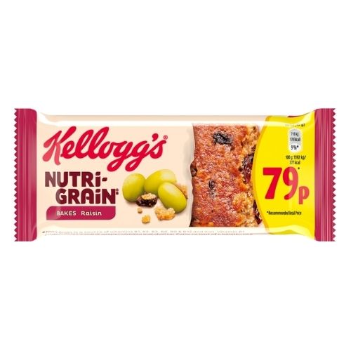 KELLOGG'S NUTRI-GRAIN ELEVENSES RAISIN BAKES PMP 79P 45G