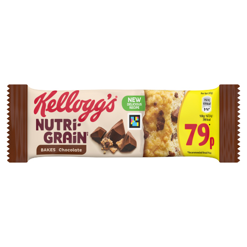 KELLOGGS NUTRIGRAIN BAKES CHOCOLATE PMP 79P 45G