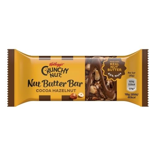 KELLOGG'S CRUNCHY NUT BUTTER BAR COCOA HAZELNUT 45G