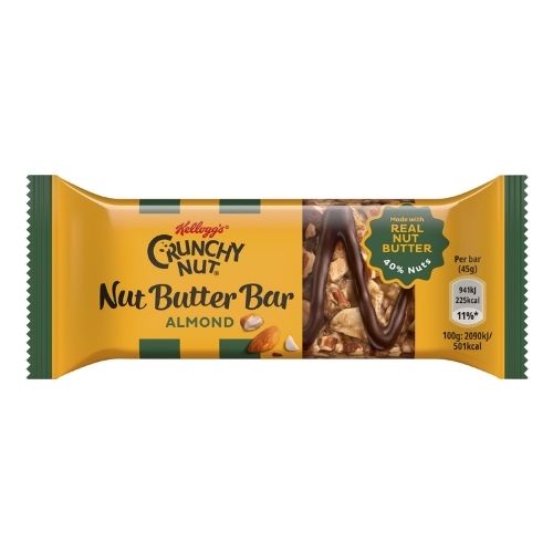 KELLOGG'S CRUNCHY NUT BUTTER BAR ALMOND BUTTER 45G
