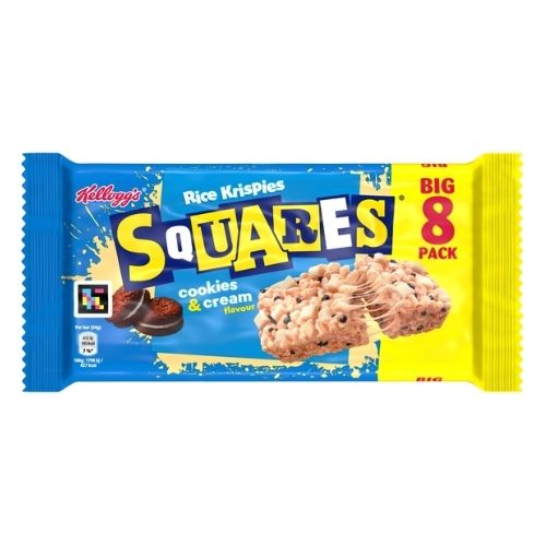 KELLOGG'S RICE KRISPIES SQUARES AMERICAN COOKIES BARS 8X34G