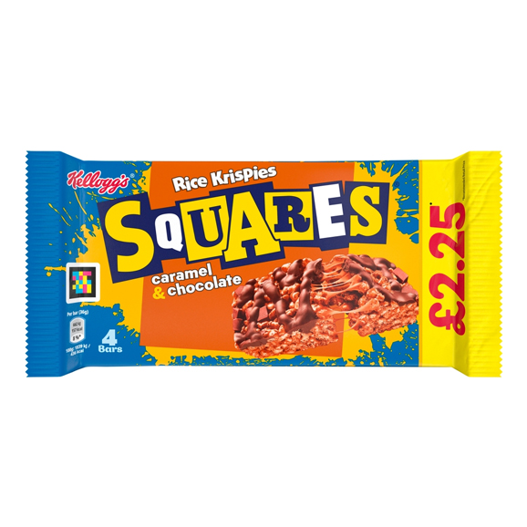 KELLOGG'S RICE KRISPIES SQUARES CARAMEL & CHOCOLATE PMP £2.25 36G