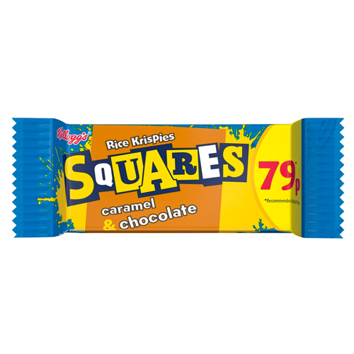 KELLOGG'S RICE KRISPIES SQUARES CHOCOLATE CARAMEL PMP 79P 36G