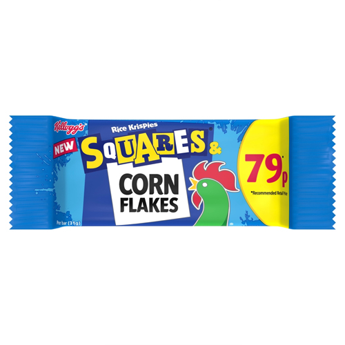 KELLOGG'S RICE KRISPIES SQUARES CORNFLAKES PMP 79P 31G