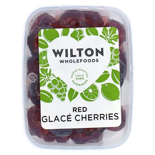 WILTON WHOLEFOODS RED GLACE CHERRIES 200G