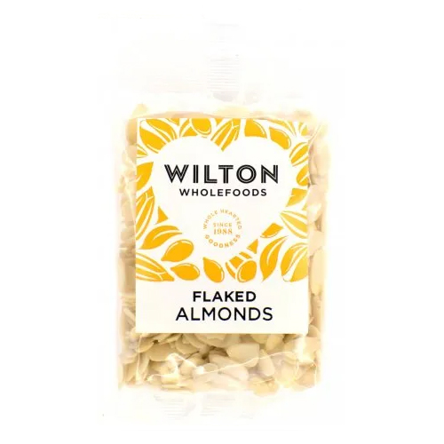 WILTON WHOLEFOODS FLAKED ALMONDS 100G