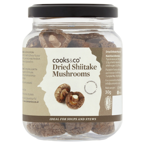 COOKS & CO DRIED SHIITAKE MUSHROOMS 30G