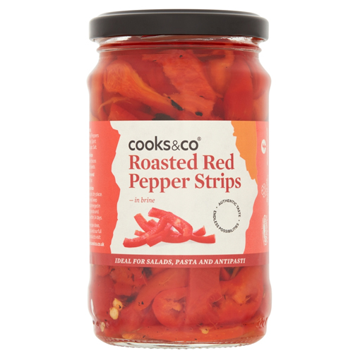 COOKS & CO ROASTED RED PEPPER SLICES 300G