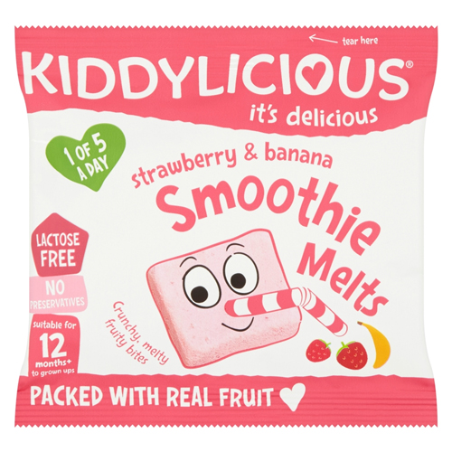 KIDDYLICIOUS STRAWBERRY & BANANA SMOOTHIE MELTS 6G