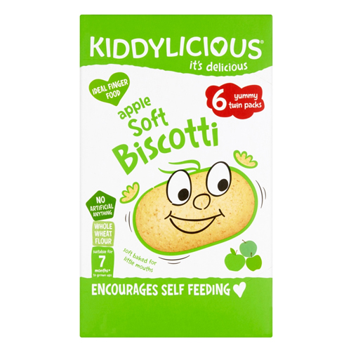 KIDDYLICIOUS APPLE SOFT BISCOTTI 6PK 20G