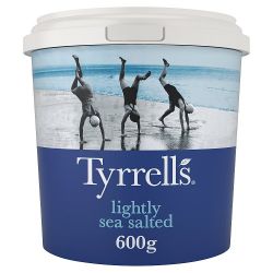 TYRRELLS LIGHTLY SEA SALTED SHARING CRISPS 600G